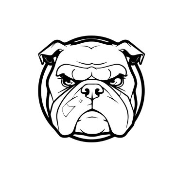 Bulldog vector illustration, SVG