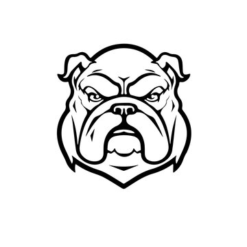 Bulldog vector illustration, SVG