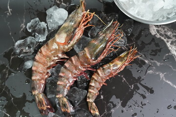 Today's menu is fresh shrimp