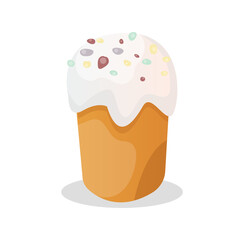 illustration with Easter pastries. Easter cake