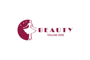 Beauty logo design for feminine. Cosmetic logo design. Skin care logo for cosmetics. Fashion logo for girls