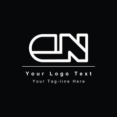 ND DN initial based Alphabet icon logo
