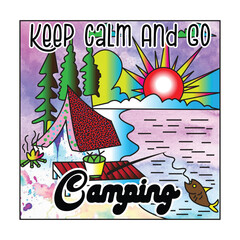 Camping Sublimation Design