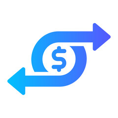 cash flow gradient icon