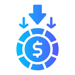 decrease gradient icon