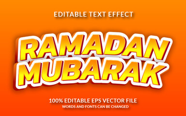 Ramadan Mubarak Editable Text Effect