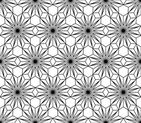 Mesh seamless abstract pattern. Geometric shapes, line texture, star effect. Template for printing, textile, packaging and decor, tile ornament.