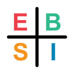 Cash flow quadrant icon, business plan investor manager vector illustration analysis