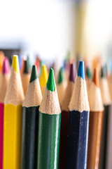 Collection of Coloring pencils in a cup container