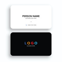 Simple black business card