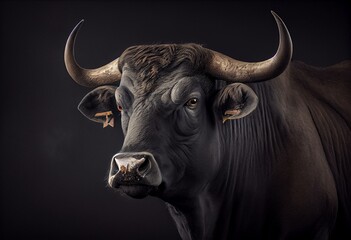 Fototapeta premium Bull. Generative AI