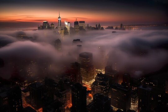 Captivating Cityscape Captured Through Wide-angle Lens