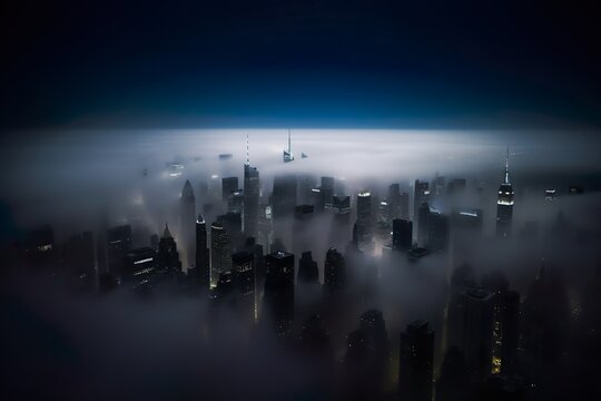 Masterful composition captures intricate details of foggy scene