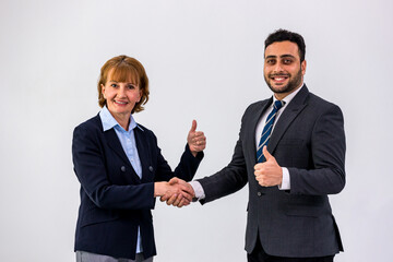 Business people shaking hands. Businessman shaking hands during a meeting in the office	