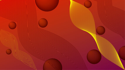 Abstract Lines Art Beautiful Red-yellow Background 

