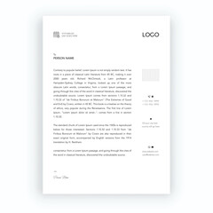 elegant black and white letterhead design template