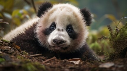 A small panda puppy - created by generative AI