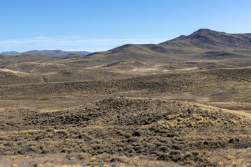 Landscape shot of the Argentinian Pampa in the Province Neuquén - Traveling South America