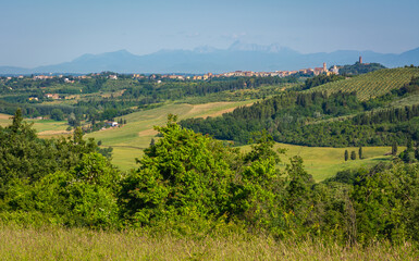 Fototapeta na wymiar Tuscany spring landscape near San Miniato village - along via Francigena. Tuscany region, central Italy