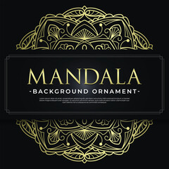 Golden Luxurious Mandala Ornament background
