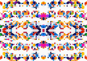 rapport pattern modern style with abstract square random in white background. Cool rapport of abstract lines and shapes irregulars for repeat background. Generative AI