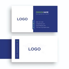 blue and green business card design