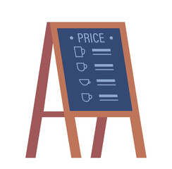 Chalkboard Menu For Street Cafe, Displaying A Range Of Tasty Dishes And Drinks. Advertising Of Food And Beverages