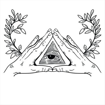 freemasonry Emblem tattoo Compass Tattoo , Eye of Providence. All-seeing eye	
