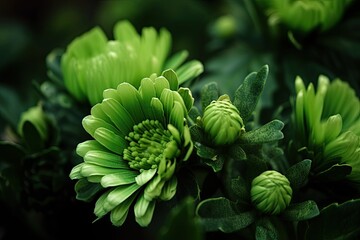 Discover the Splendour of Nature: A Close-Up Look at a Bunch of Tropical, Green and Colourful Plants: Generative AI