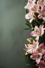 Beautiful Flower Alstroemeria Background - Flowers Backdrops Series - Alstroemeria Wallpaper created with Generative AI technology