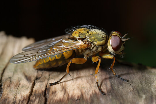 Close-up of a horsefly, showcasing the intricate details of Tabanidae