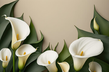 Beautiful Flower Calla Lily Background - Flowers Backdrops Series - Calla Lily Wallpaper created with Generative AI technology