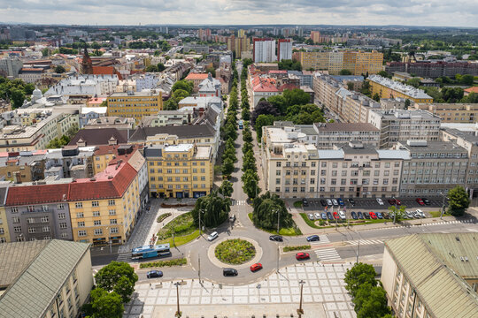 Cityscape of Ostrava in summer, Czech Republic