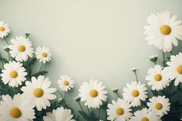 Beautiful Flower Daisy Background - Flowers Backdrops Series - Daisy Flower White Wallpaper created with Generative AI technology