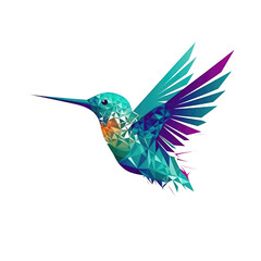 Logo Hummingbird on Isolated Tansparent Background, png. Generative AI