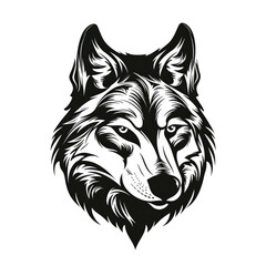 Logo Wolf on Isolated Tansparent Background, png. Generative AI