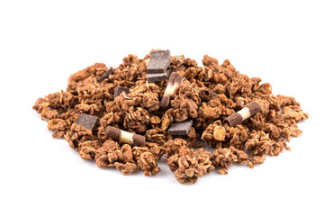 muesli with pieces of chocolate