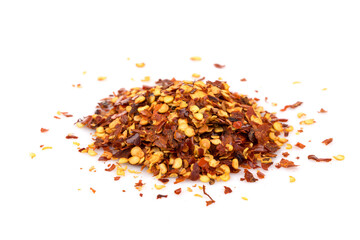 Pile of a crushed red pepper