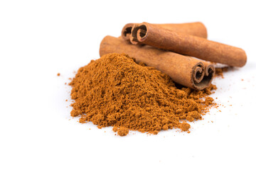 cinnamon sticks with powder
