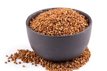 Buckwheat groats in a bowl
