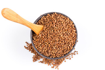 Buckwheat groats in a bowl