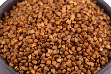 Buckwheat groats in a bowl