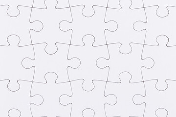 white puzzle jigsaw close up