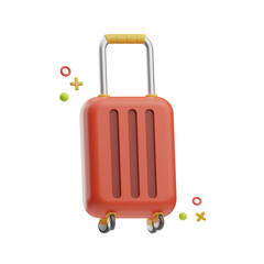 Holiday, suitcase, 3D Icon Illustration
