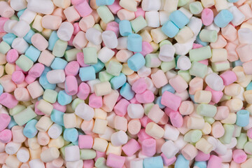 Colorful marshmallows as background