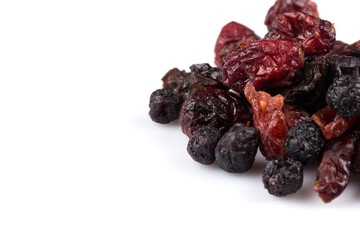 Dried cranberries, cherries and blueberries