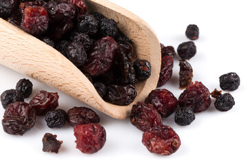 Dried cranberries, cherries and blueberries