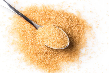brown sugar in a spoon