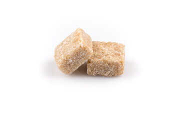 brown sugar cubes isolated