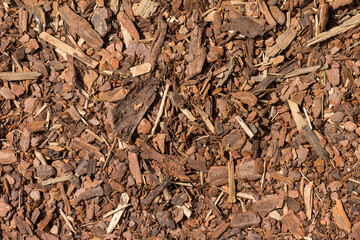 Mulch wood bark material
